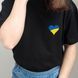 Футболка чорна: Серце жовто синє 732435571 фото