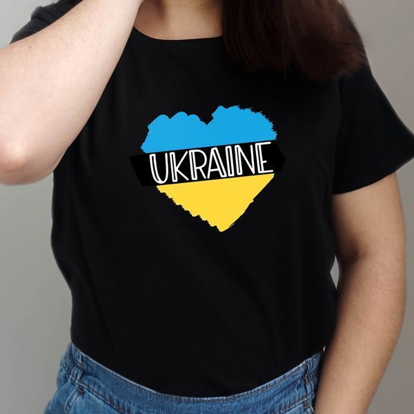 Футболка чорна Ukraine 5671 фото