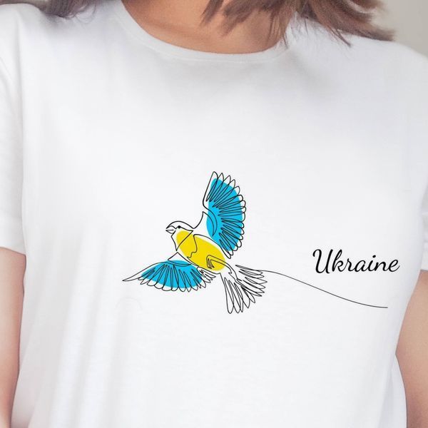 Футболка біла: Синичка ukraine 4514 фото