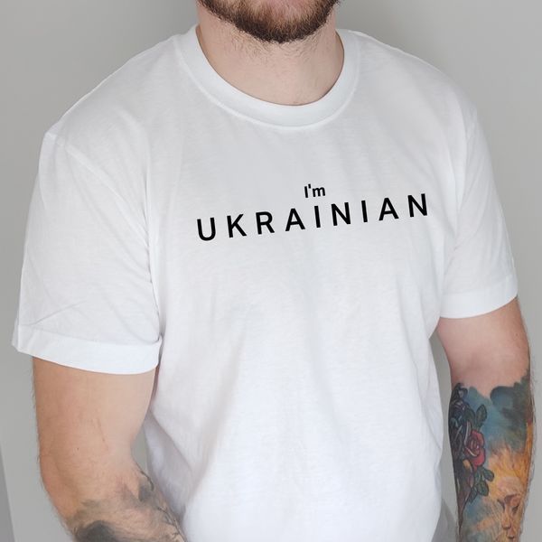 Футболка біла  I'm ukrainian 22336 фото
