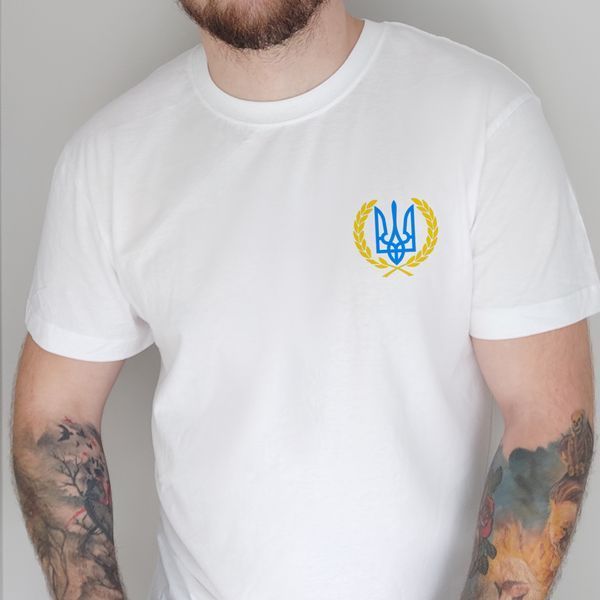 Футболка біла Герб у вінку  4345 фото