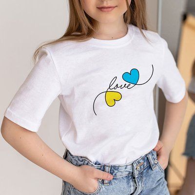 Футболка біла:LOVE Ukraine 4688 фото