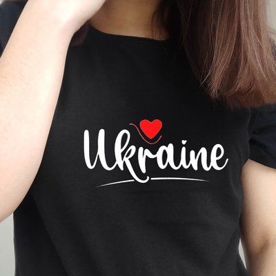 Футболка чорна: Ukraine 563541 фото